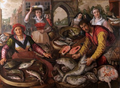 De vier elementen door Joachim Beuckelaer